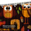 Rideau de douche Bright Childish Owls Trees-1136039991