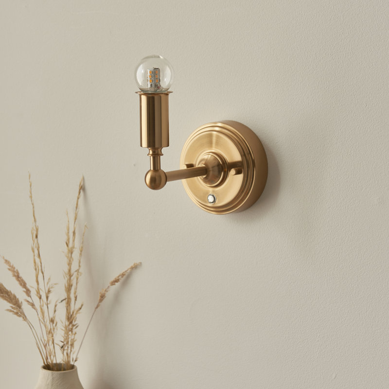 Burley Rechargeable Wall Fitting finished in Br Aged Brass
