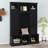 All-In-One Hall Tree With Adjustable Shelves, Arched Storage Bench With Dual Side Cabinets, Entryway Organizer With 7 Hooks-333634238