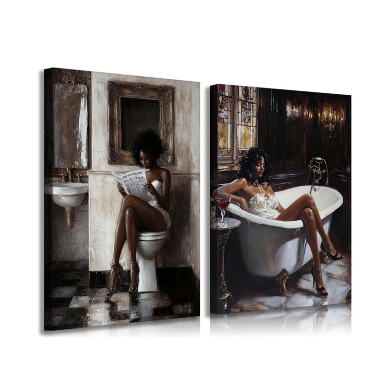 2 Piece Wrapped Canvas Print, 60 cm H x 40 cm W