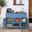 Buffet 47,2 "de largeur avec 3 tiroirs et 3 portes sculptées
