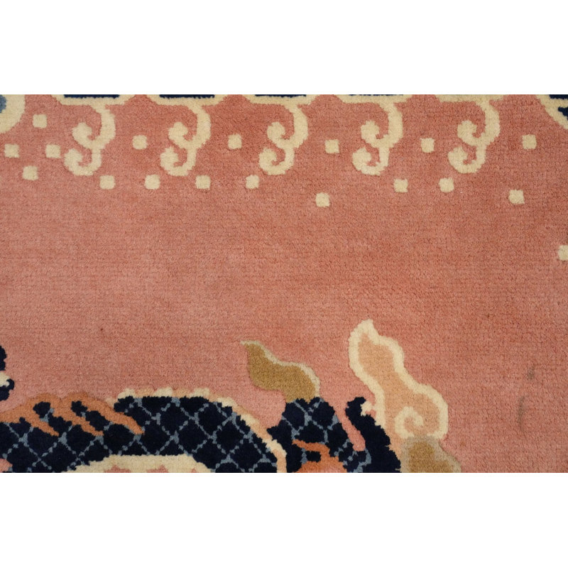 Tapis art déco à motif végétal 8 x 11
