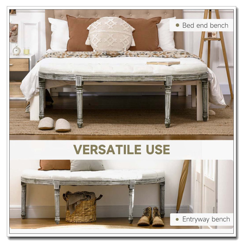Banc de bout de lit capitonné