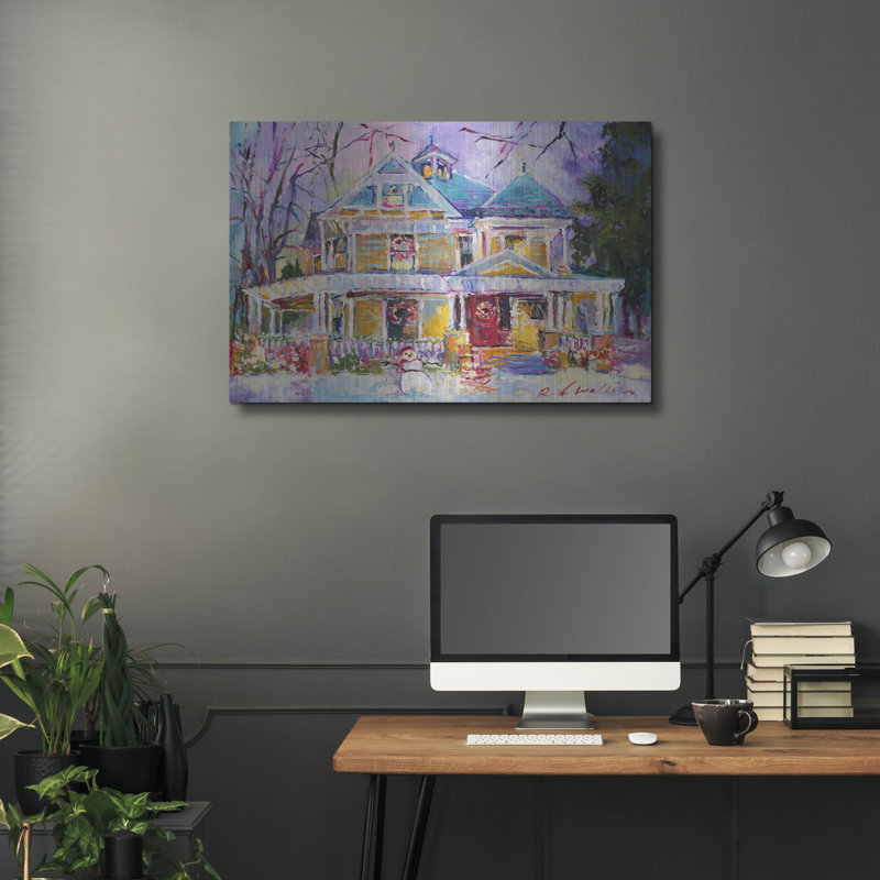 «Christmas House» par Richard Wallich, H 24 po x l 36 po