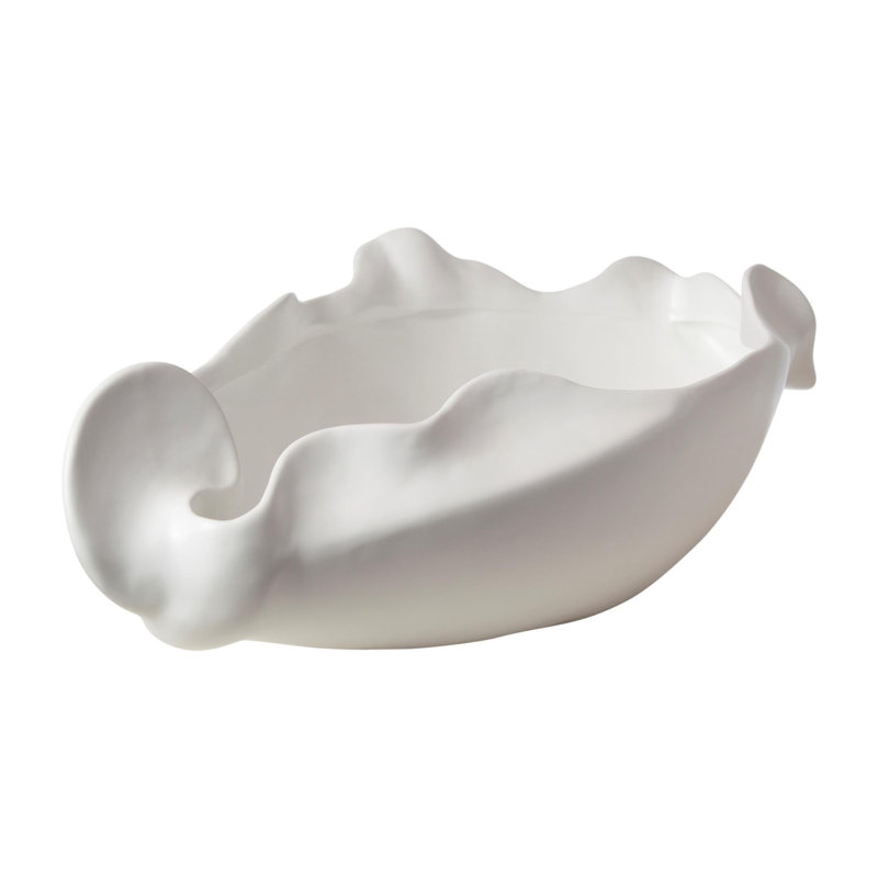 Free Form Bowl-Matte White, 7" H x 29" W x 11" D