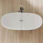 Baignoire autoportante à surface solide de 67 po x 29,5 po avec texture en bois riche - baignoire en résine de pierre au design ergonomique