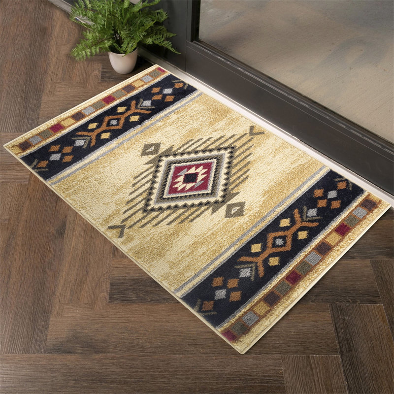 Tapis crème Tribes Southwest Tribes, Rectangulaire 2 pi x 3 pi