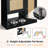 Black Rattan‑Door Pet Feeding Station with Storage, Elevated Bowls and Hooks