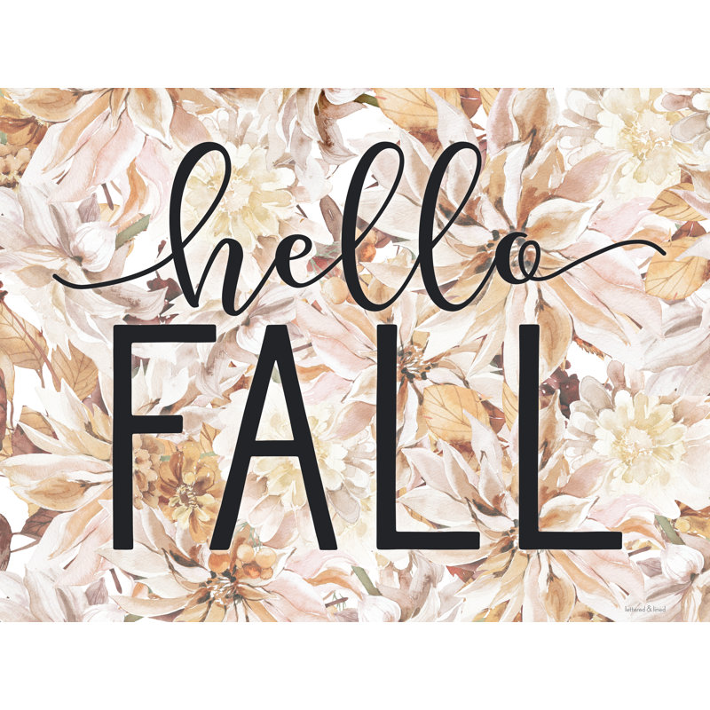 «Hello Fall on Canvas» par impression à lettres et doublée, H 8 po x l 12 po x P 1,25 po