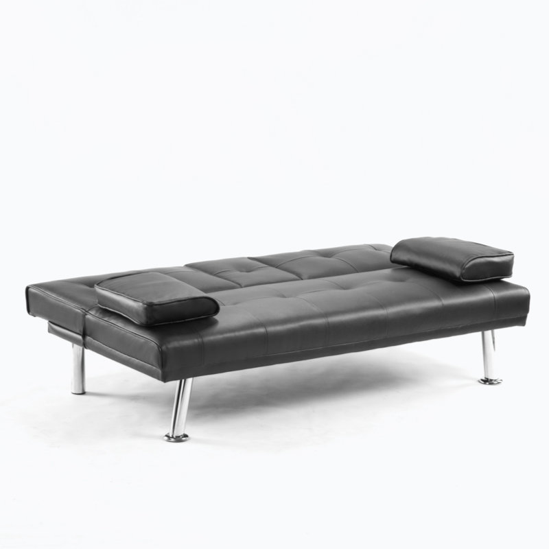 Liyana, Similifourrure noire, H 29,92 po x l 70,07 po x P 31,49 po