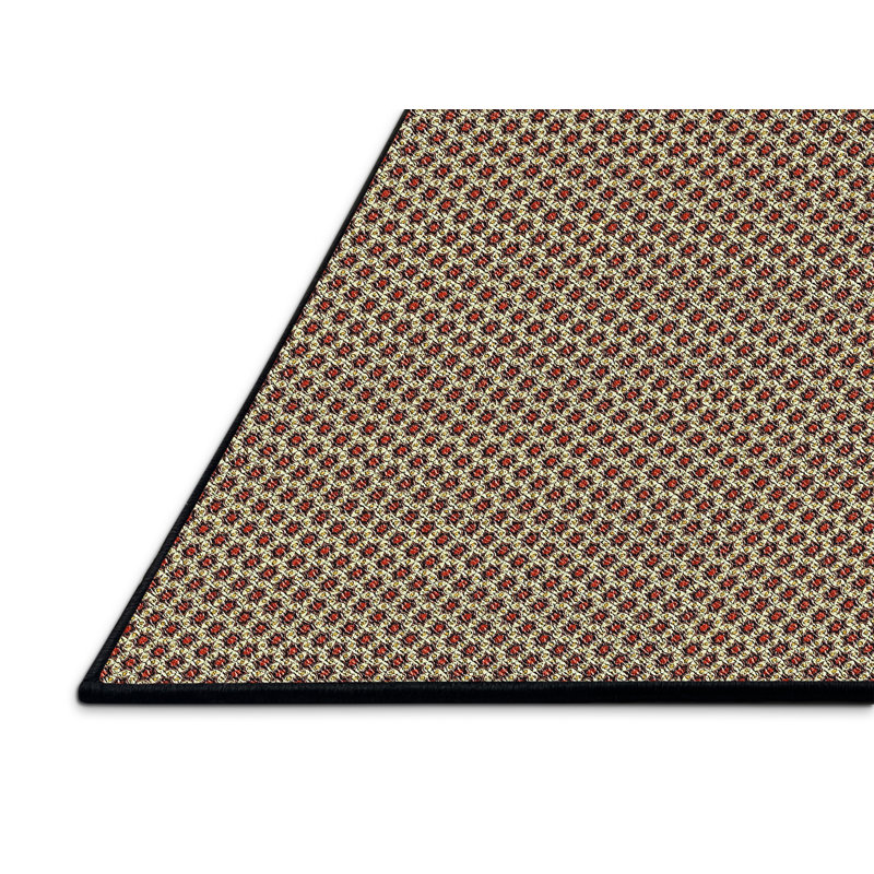 Tapis décoratif à motif géométrique brun, Rectangle 5 pi x 8 pi