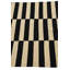 Tapis noir et blanc 3x5 Pinkerton