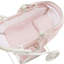 Poussette de landau de poupée à pois Teamson Kids avec auvent rétractable, panier de rangement et roues tout-terrain