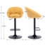 Thornbury Swivel Upholstered Adjustable Height Bar Stool-468890043
