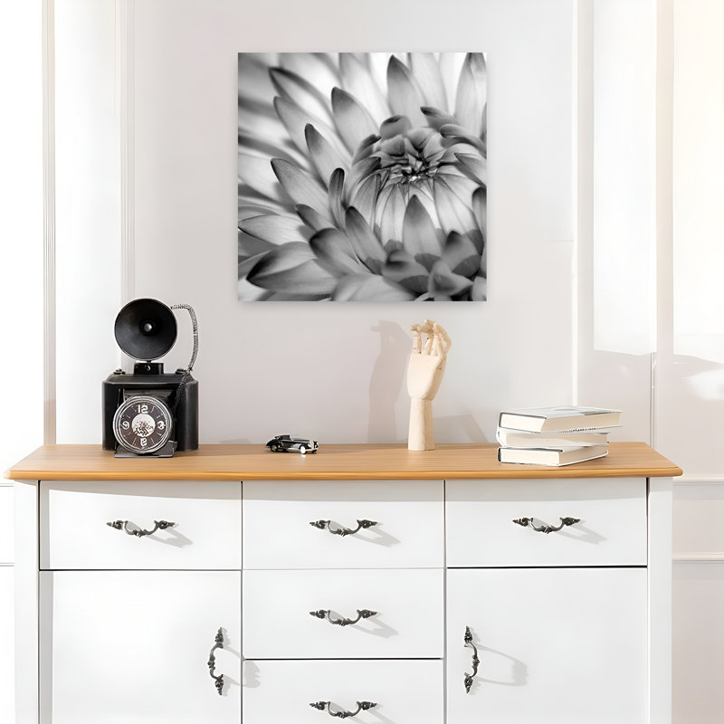 Fibonacci 2 art floral contemporain Dahlia, H 18 po x l 18 po