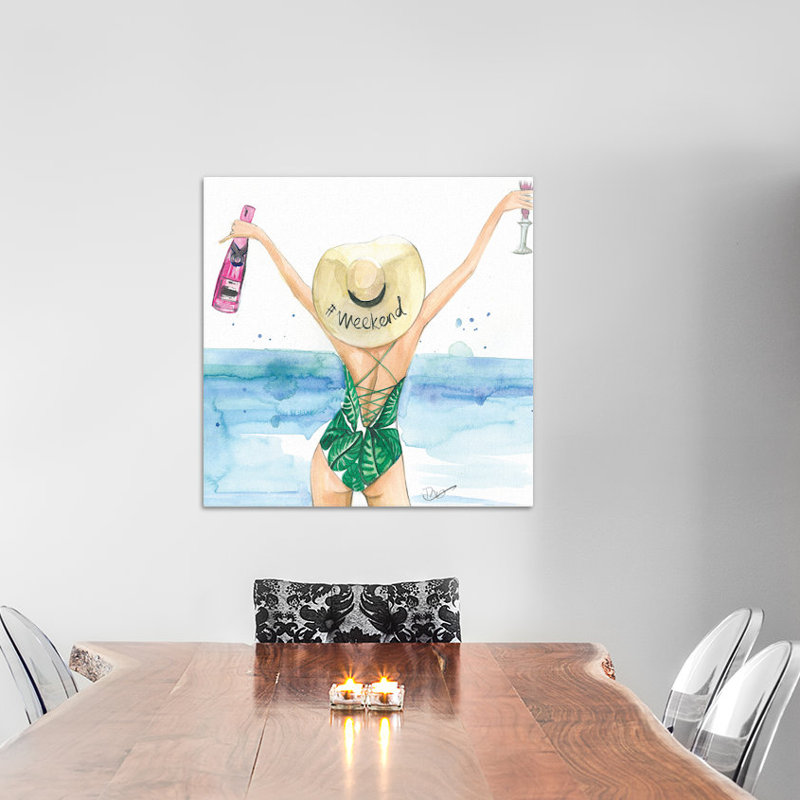 Weekends, reproduction d'art sur toile tendue, H 12 po x l 12 po x P 0,75 po, Toile tendue, Pas de tapis