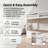 White Pine Frame Twin XL Bunk Bed With Trundle, Storage Drawers, Storage Staircase And Wardrobe-1076624440
