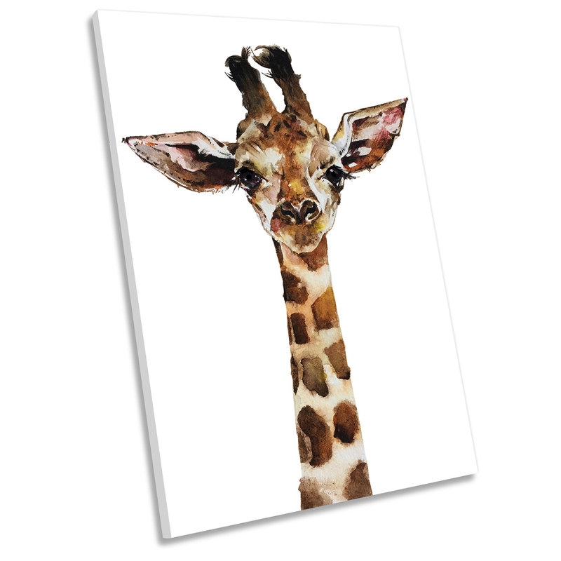 Giraffe Head - Wrapped Canvas Painting, 137.2cm H x 91.4cm W x 4cm D