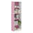 Luder 5-Tier Reversible Bookcase White and Pink Open Shelf Kids Room Nursery Decor-1569187318