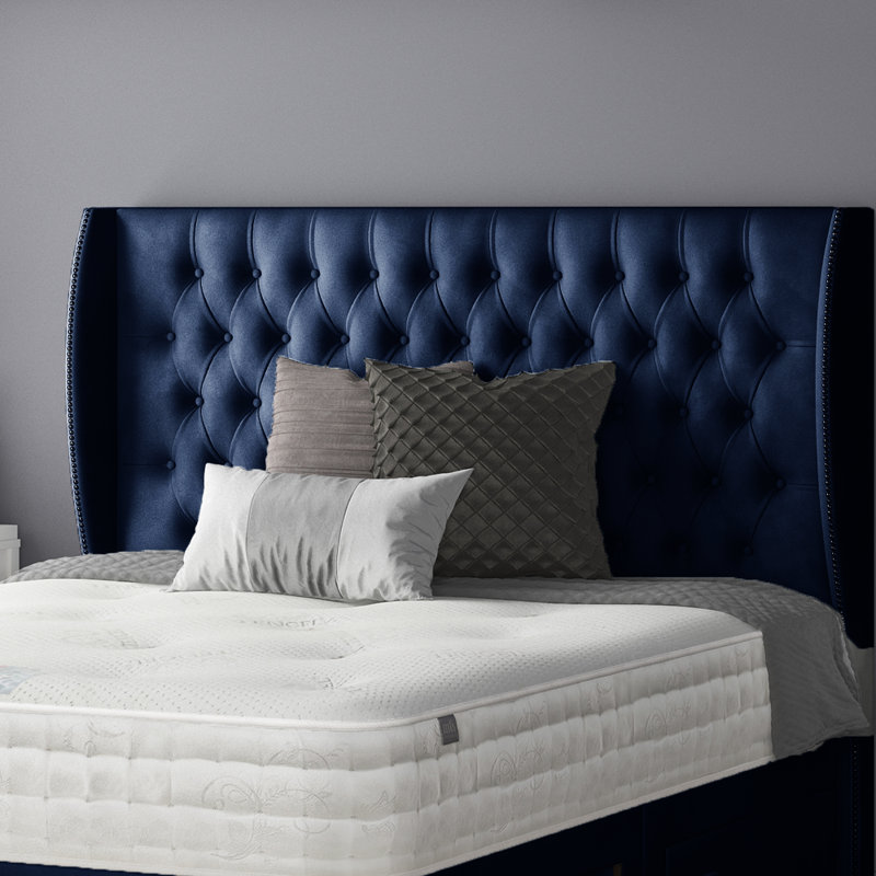 Mandalay Upholstered Headboard, Double (4'6), Royal Blue