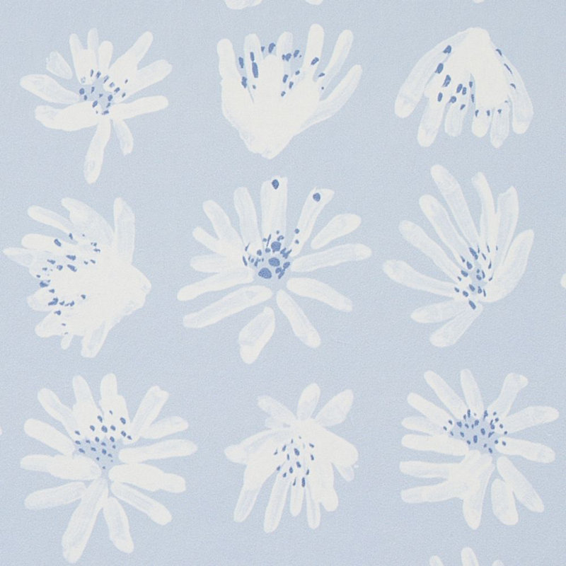 Schumacher x Caroline Z Hurley Meadow Rock Wallpaper, Sky