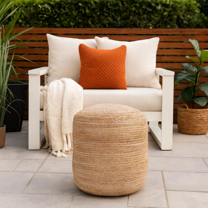 18'' Wide Round Pouf Ottoman
