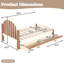 Lit plateforme simple avec tiroir de rangement, structure de lit simple en bois avec tête de lit ronde, aucun sommier nécessaire, beige et naturel profond-532216290-532216293