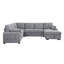 Canapé d'angle multi-fonctionnel en forme de L avec rangement et lit convertible-117067766