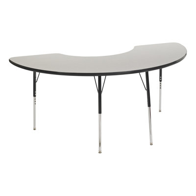Adjustable Height Half Moon Activity Table