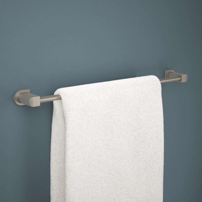 Barre à serviettes murale Xander 1, H 1,69 po x L 25,93 po x P 2,98 po, Nickel brossé