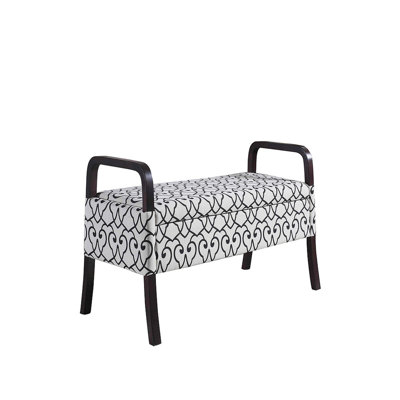 Polyester Blend Upholstered Storage Bench