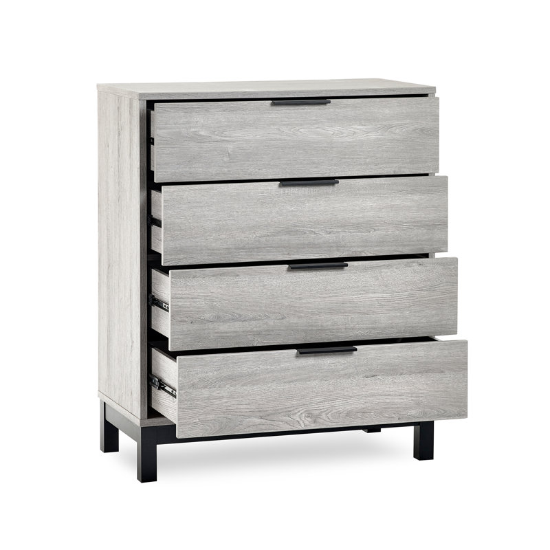 Yonkers 80cm W 4 - Drawer Chest of Drawers, Grey