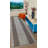 Soft Medium Pile Anti Slip Antibacterial Greek Bordered Gray Design Custom Size Long Rug Runner-417272803