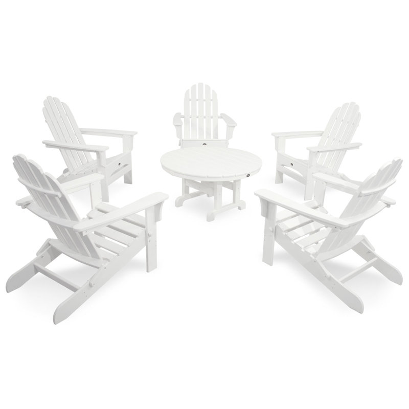 Ensemble de conversation 6 pièces POLYWOOD Cape Cod, Blanc classique