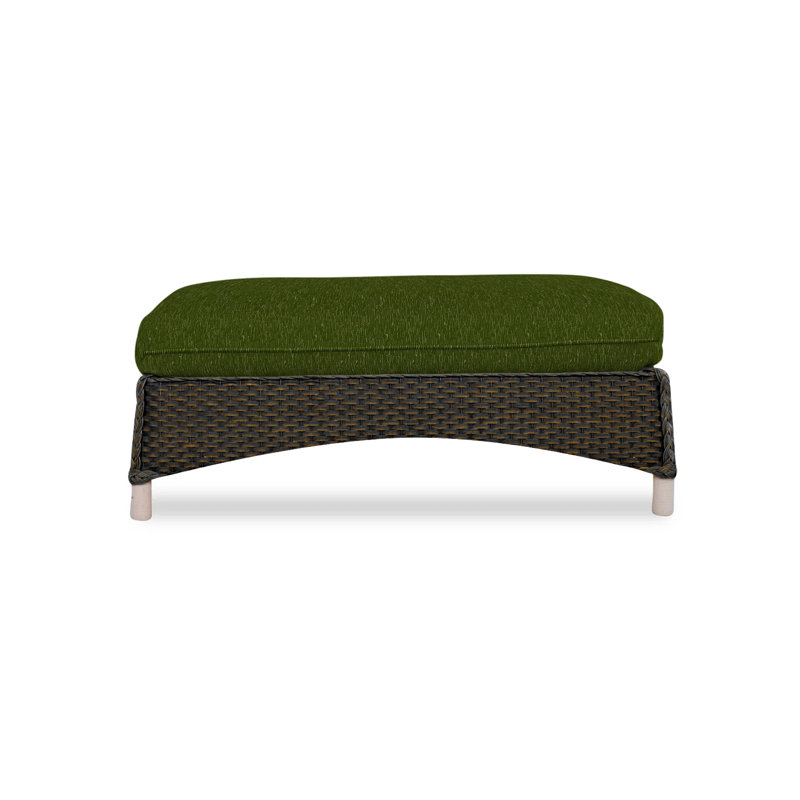 Mandalay Outdoor Ottoman, Decorline Navy, Mink