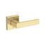 Sharpe Passage Lever with Contemporary Square Rose in Unlacquered Brass-508794448