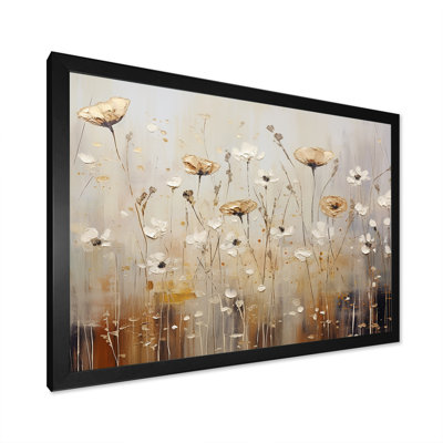 scerene Wildflowers in Bloom - Wildflowers Framed Canvas Print Wall Art