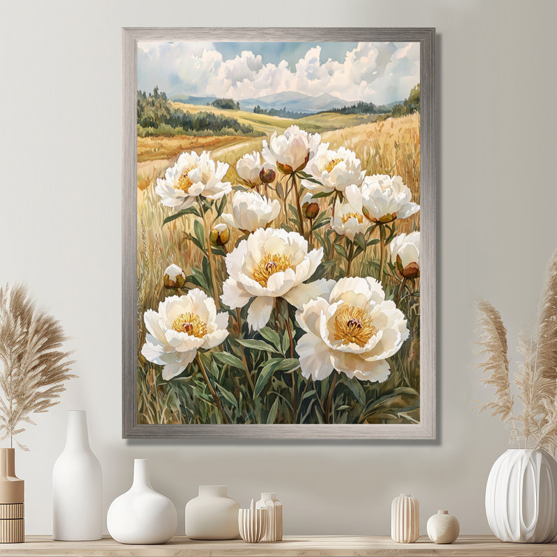 Appaloosa - impressions sur toile florales, H 40 po x l 30 po, Reproduction encadrée d'une seule photo, Argent argent