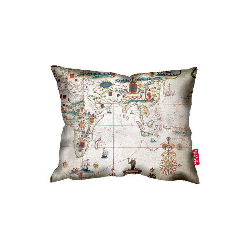 1623 World Map British Library Cushion