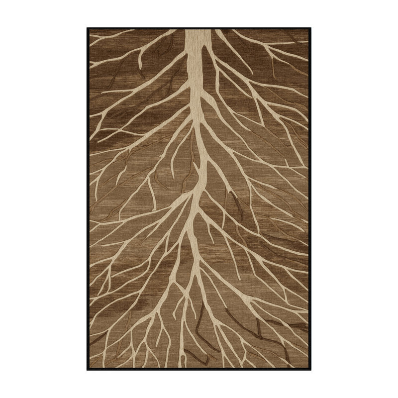 Tapis brun lavable à la machine, Rectangle 2 pi x 3 pi