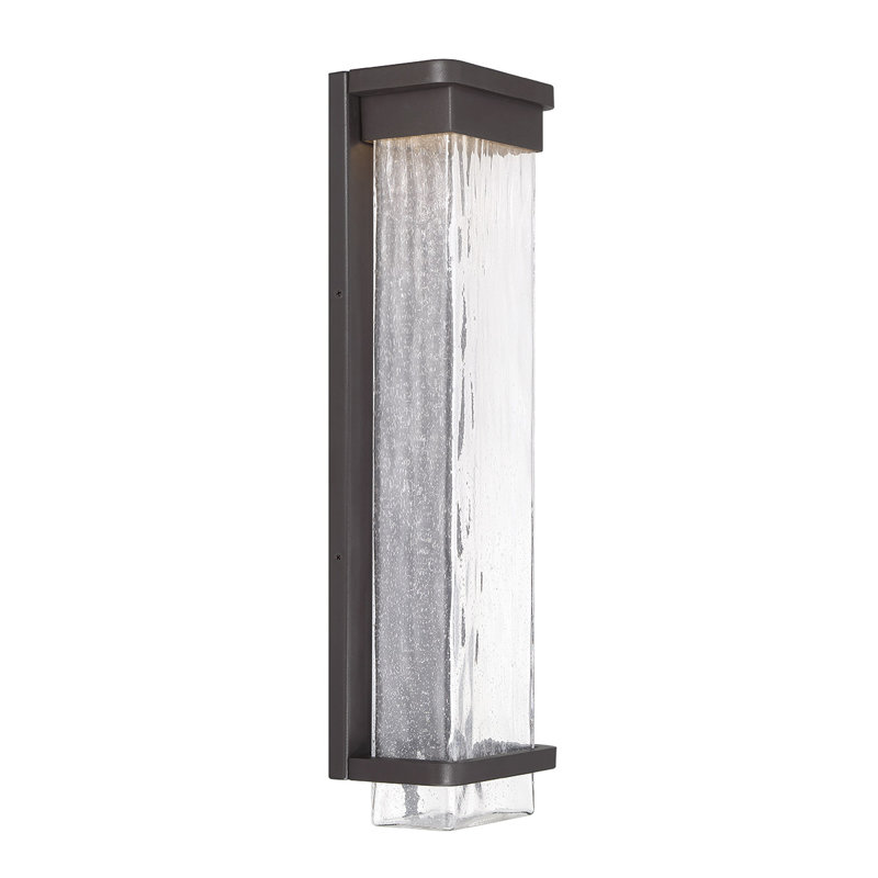 Vitrine LED Outdoor Flush Mount, Bronze, 16" H x 6.5" W x 4" D