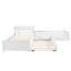 Lit plateforme en L avec lit gigogne et tiroirs-373543411