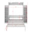 Lit escamotable double avec tablettes et DEL