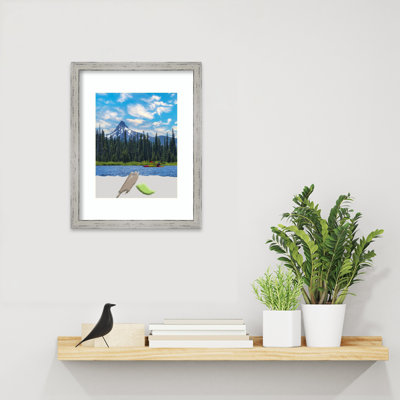 Sittingbourne White Wood Picture Frame with Mat