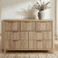 Commode à 7 tiroirs en bois manufacturé cannelé l 46,5 po Arrilla