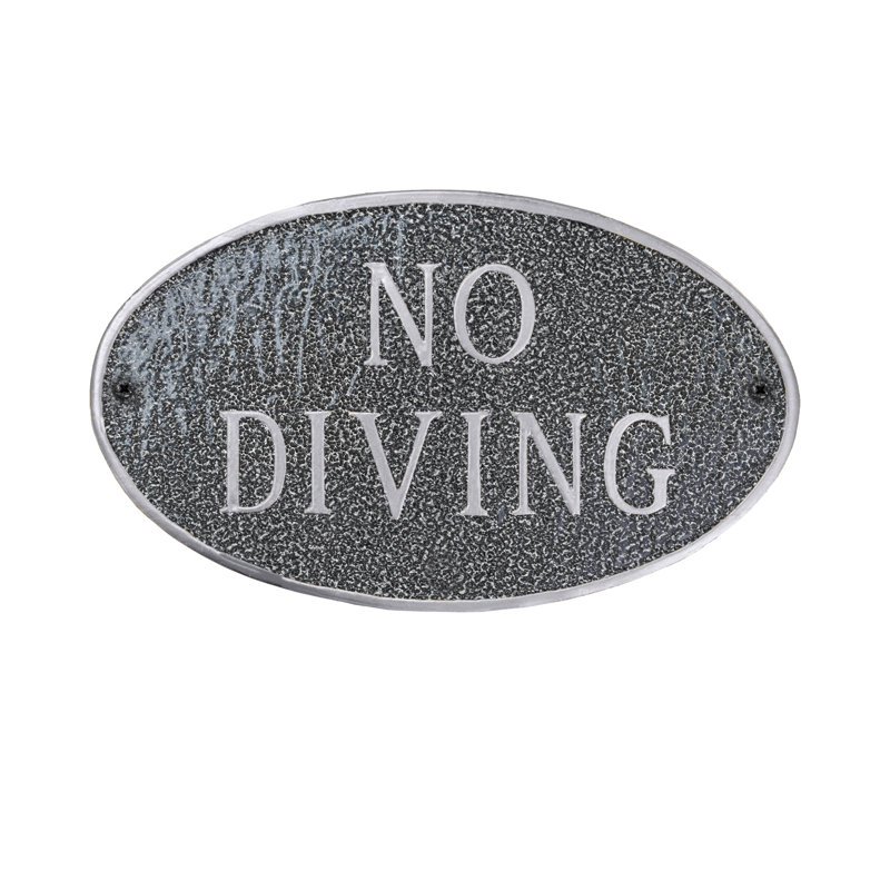 Plaque ovale standard No Diving, Fer suédois
