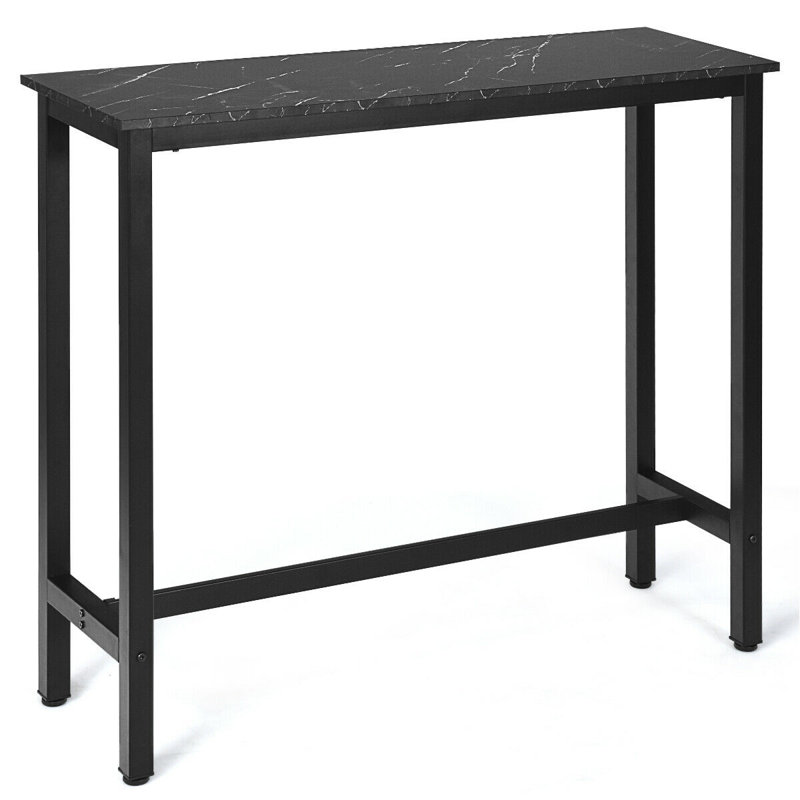 Metal Base Dining Table, Black