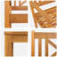 2 - Person Wood Patio Dining Set with Rectangular Table