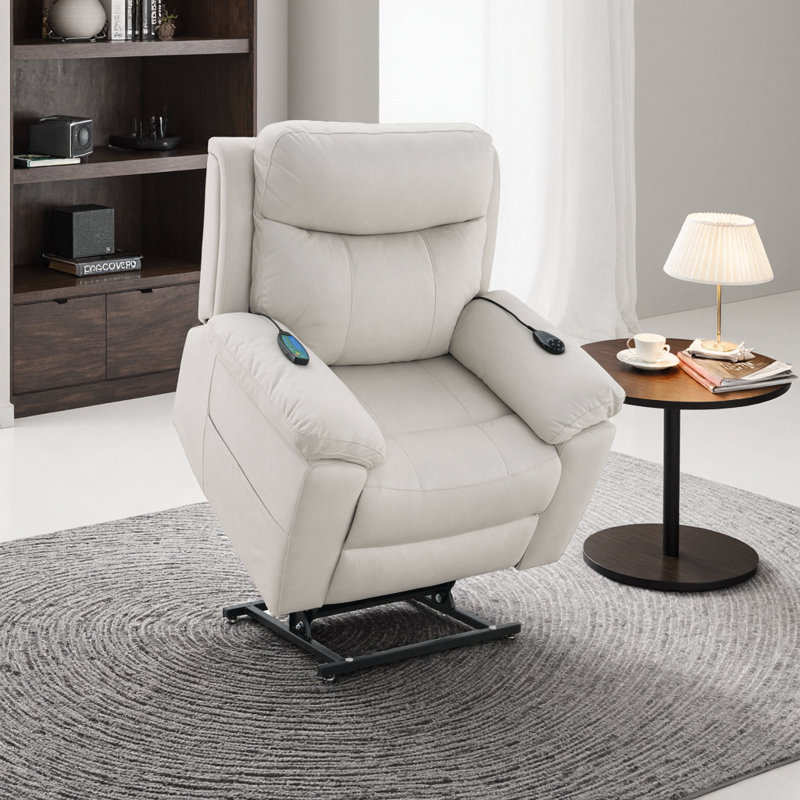 Ultimate Power Lift & Massage Recliner - Heated Microfiber Comfort for Effortless Relaxation