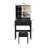 Vanity Desk With Drawers And Storage Shelves, Dressing Table With Hair Dryer Holder And Power Socket, One Dressing Chair-2051625601